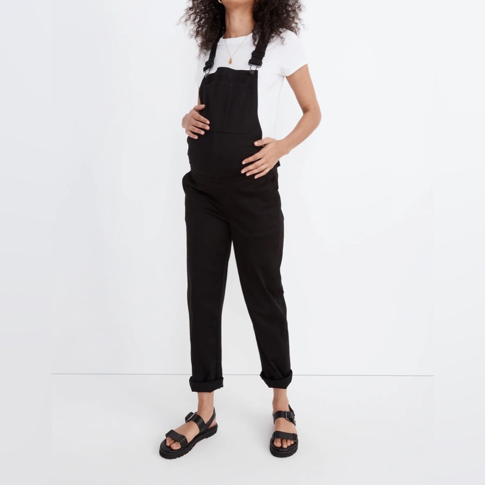 Madewell Maternity Straight Leg Denim Overalls